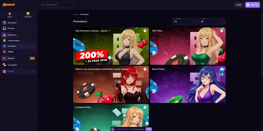 Promotions and Bonuses at AkibaWin Casino