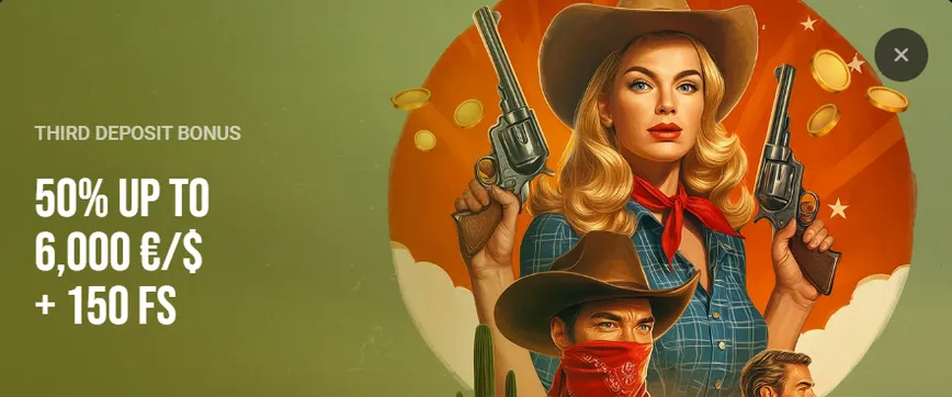 Third Deposit Bonus at HollyWin Casino