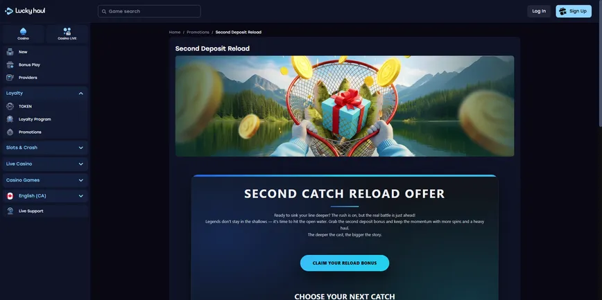 Bono de Segundo Depósito en LuckyHaul Casino