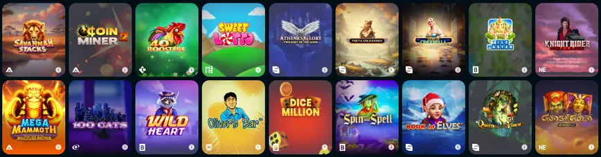 Slots games at Casinocat