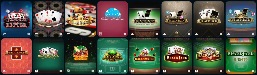 Table Games at Casinocat
