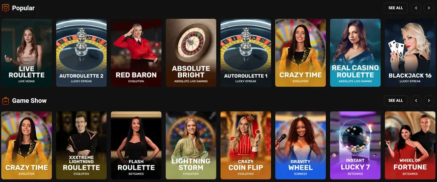 Live Dealer Games at Hadesbet Casino