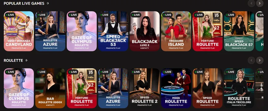 Live Dealer Casino Games at IRIS Casino