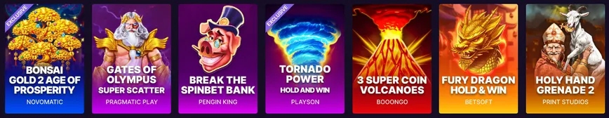 Slot Machines at Spinbet casino