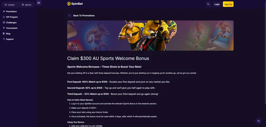 Sport Bonuses at Spinbet