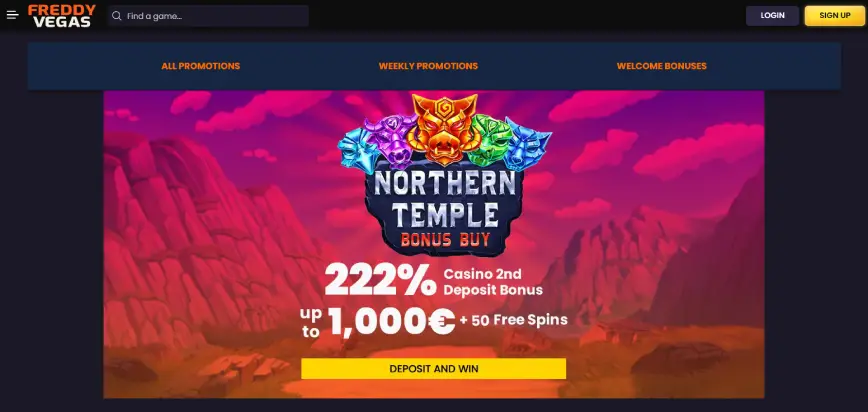 Second Deposit Bonus at Freddy Vegas