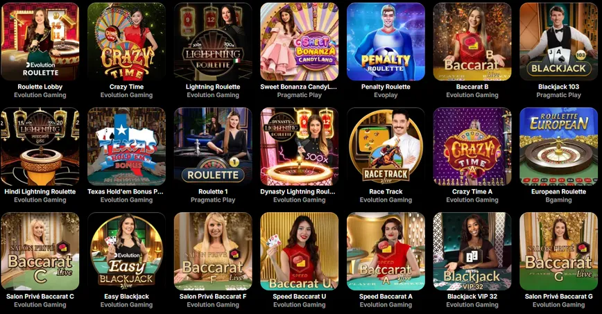 Jogos com dealer ao vivo no Sierra Casino