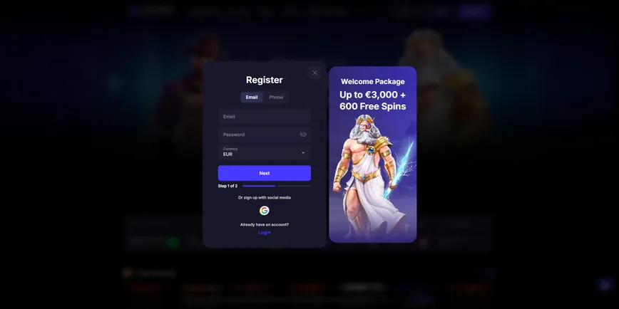 Como se cadastrar no Sierra Casino