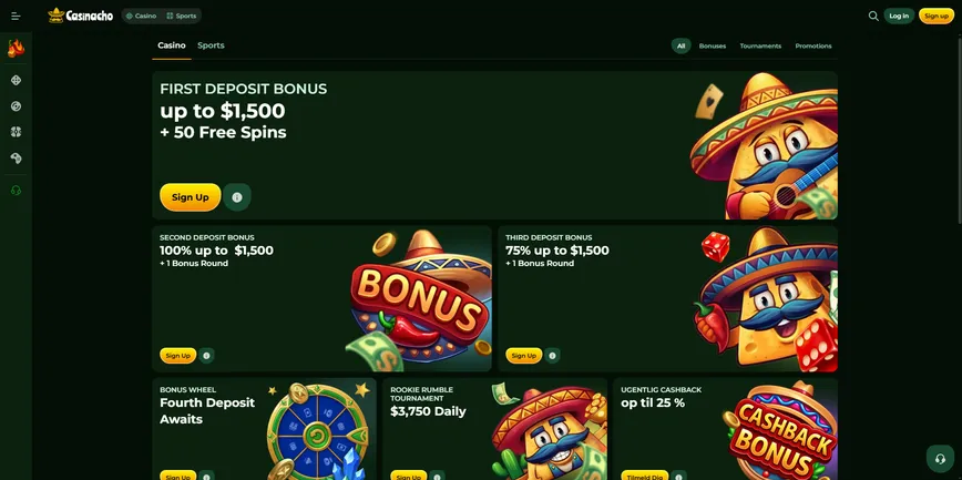 Casinacho Casino Bonuses and Promotions
