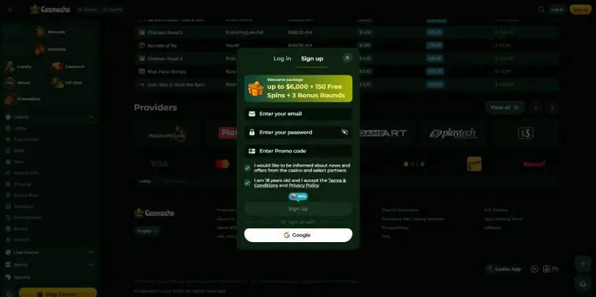Casinacho_Online_Casino_Registrations