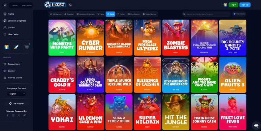 Slots at luckiest Casino