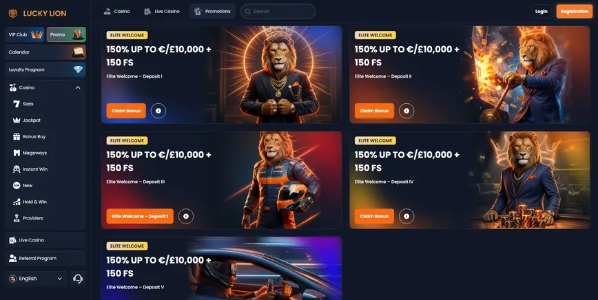 Lucky Lion Casino Bonuses & Promotions